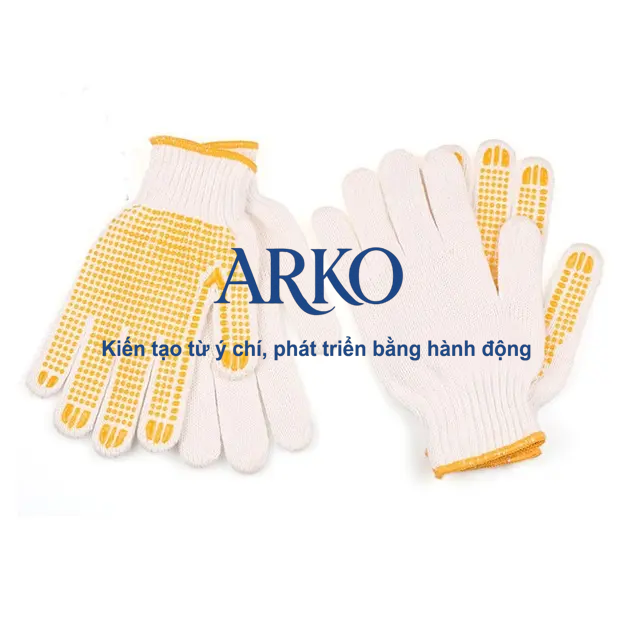 Ưu điểm nổi bật của găng tay sợi phủ cao su trong lao động 4 Găng tay sợi phủ cao su giúp giữ tay luôn sạch sẽ, tránh phồng rộp