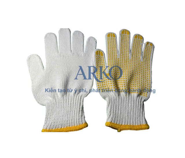 Găng tay bảo hộ bốc hàng phủ hạt cao su