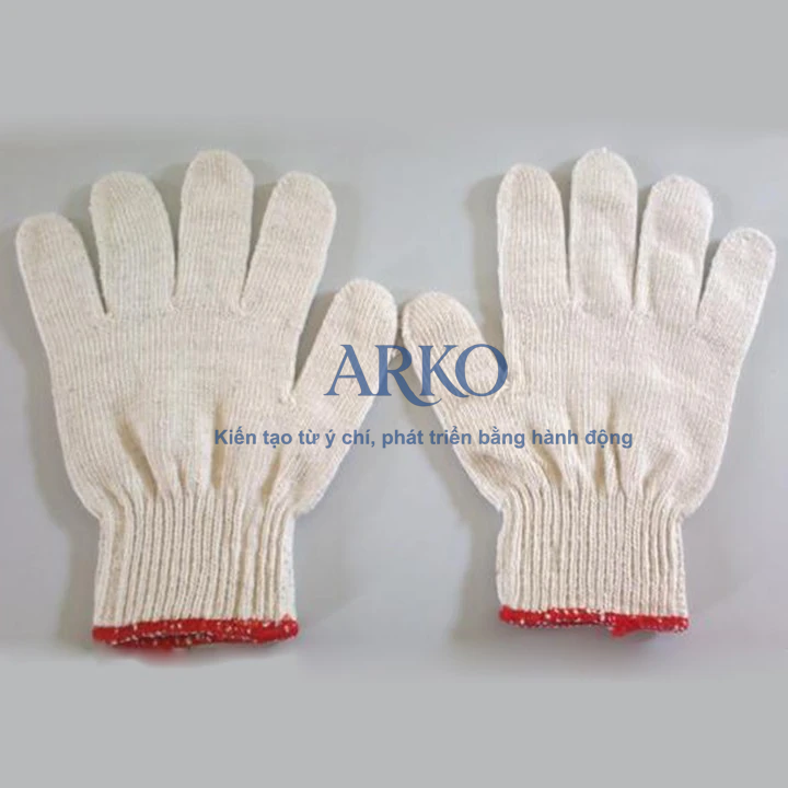 Găng tay sợi 80g cho công nhân được sử dụng phổ biến trong nhà xưởng và các ngành nghề khác