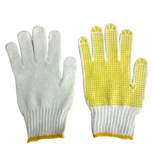 găng tay chấm hạt PVC được bán rất phổ biến với nhiều mức giá và chất lượng khác nhau