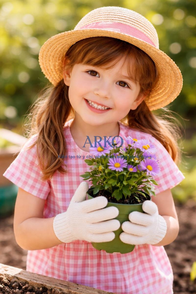 Lợi ích khi cho bé làm vườn cùng găng tay chuyên dụng