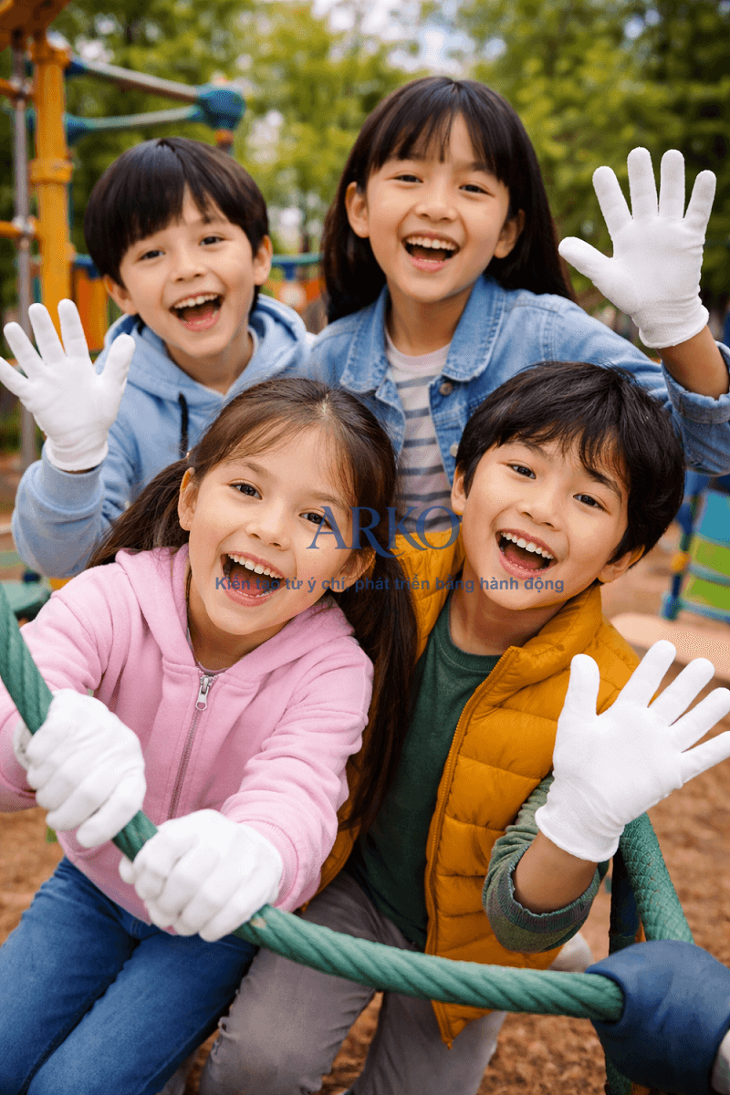 Top găng tay bảo hộ trẻ em chống trơn trượt giúp bé vận động an toàn 2 Găng tay bảo hộ trẻ em chống trơn trượt